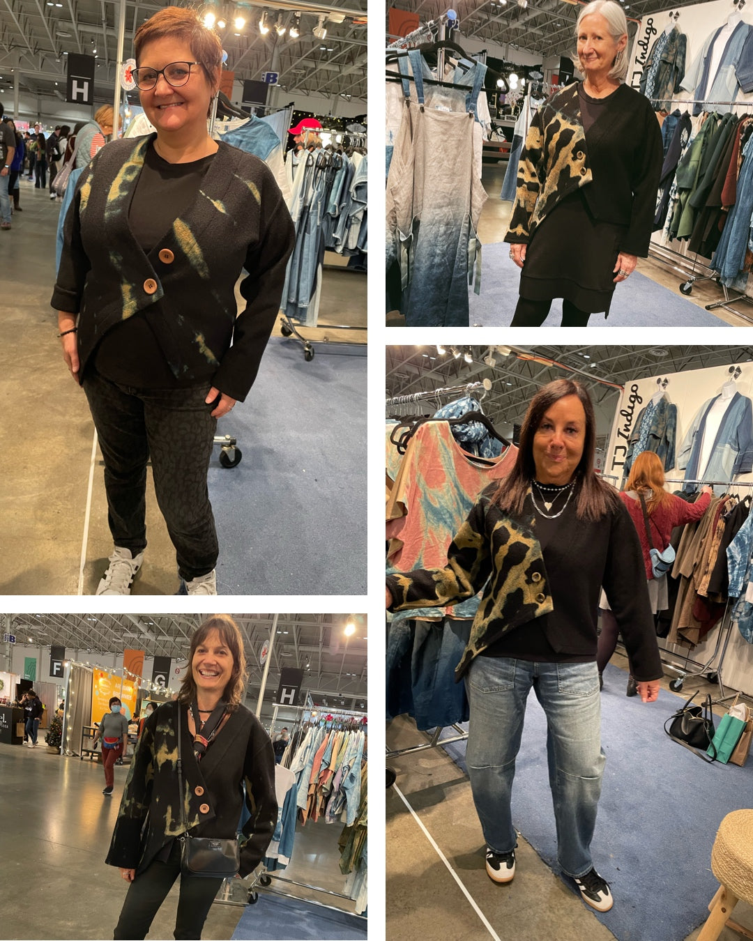 Black Asymmetrical V-Neck Jacket