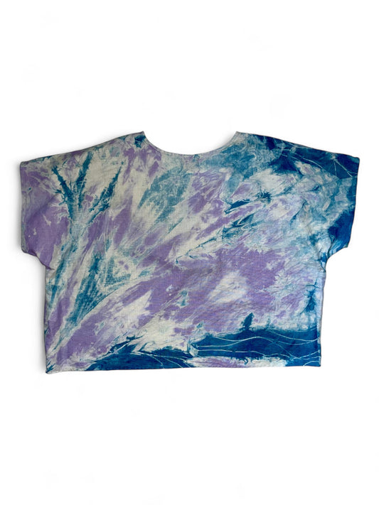 Boxy Linen Blouse In Lavender