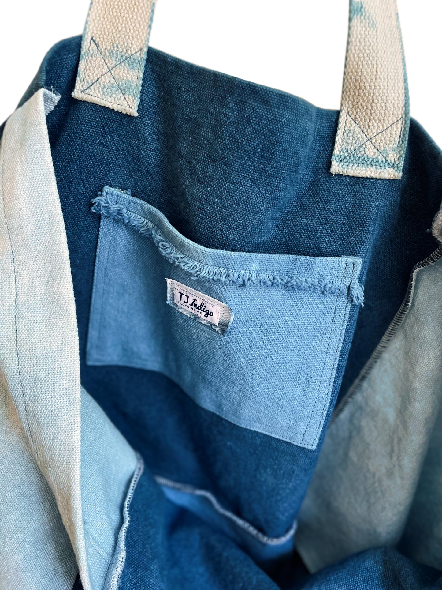 Large Indigo Canvas Tote Bag