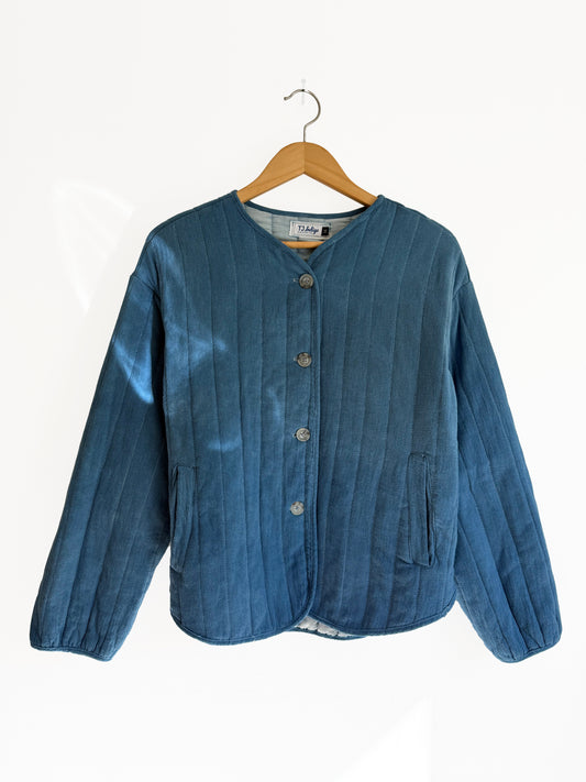 Short Quilted Indigo Jacket