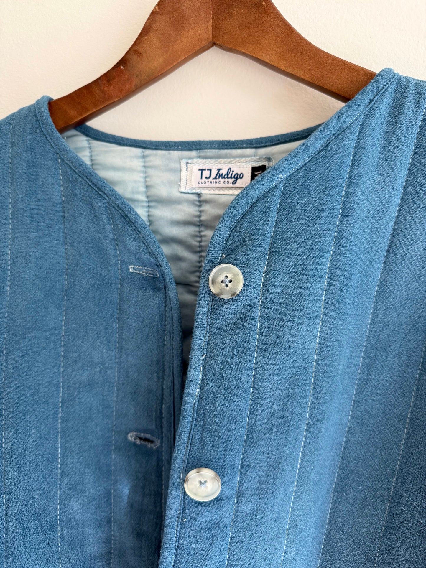 Short Quilted Indigo Jacket
