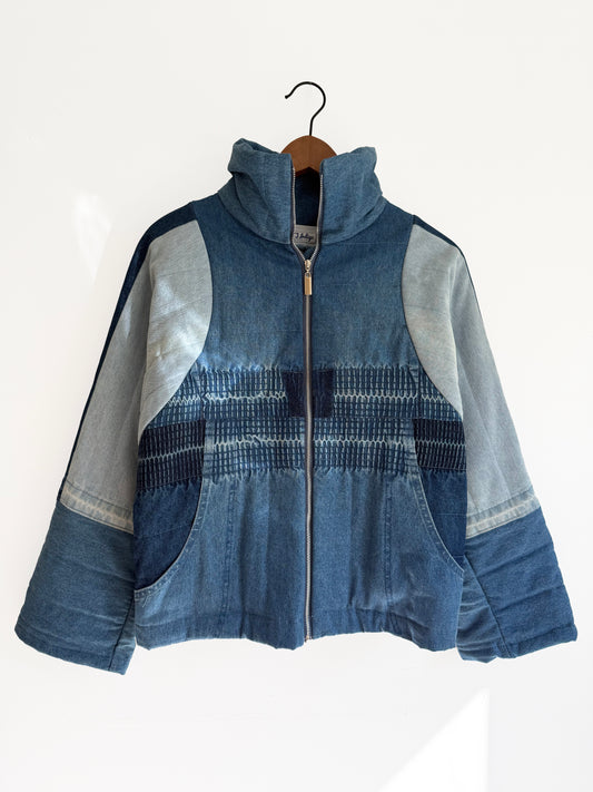 Quilted Denim Patchwork Jacket