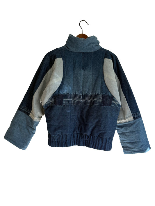Quilted Denim Patchwork Jacket
