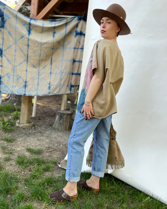 Pink Sand Linen Top in Arashi