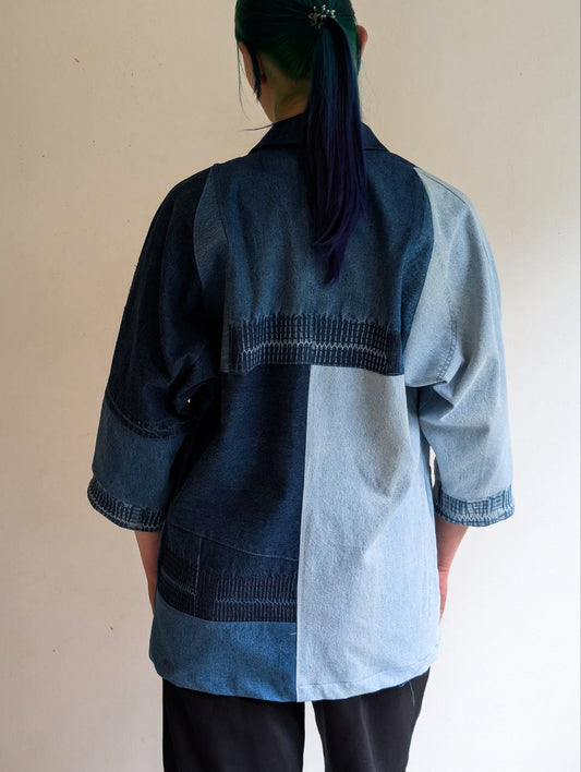 Upcycled Denim Kimono Unisex