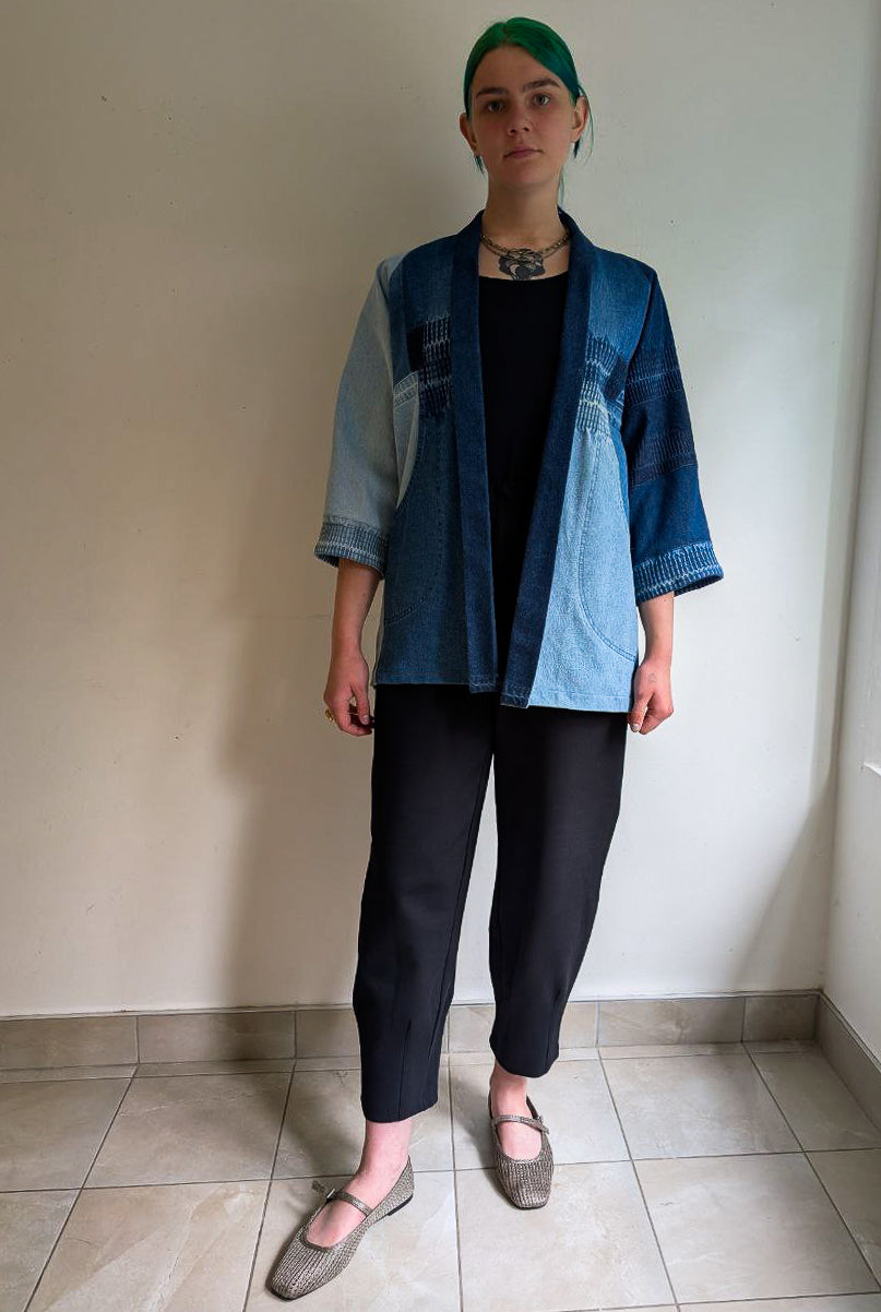 Upcycled Denim Kimono Unisex