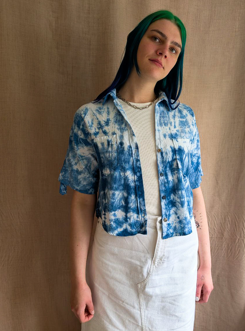 Cropped Linen Shirt