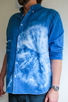Men's Indigo Shibori Oxford Shirt