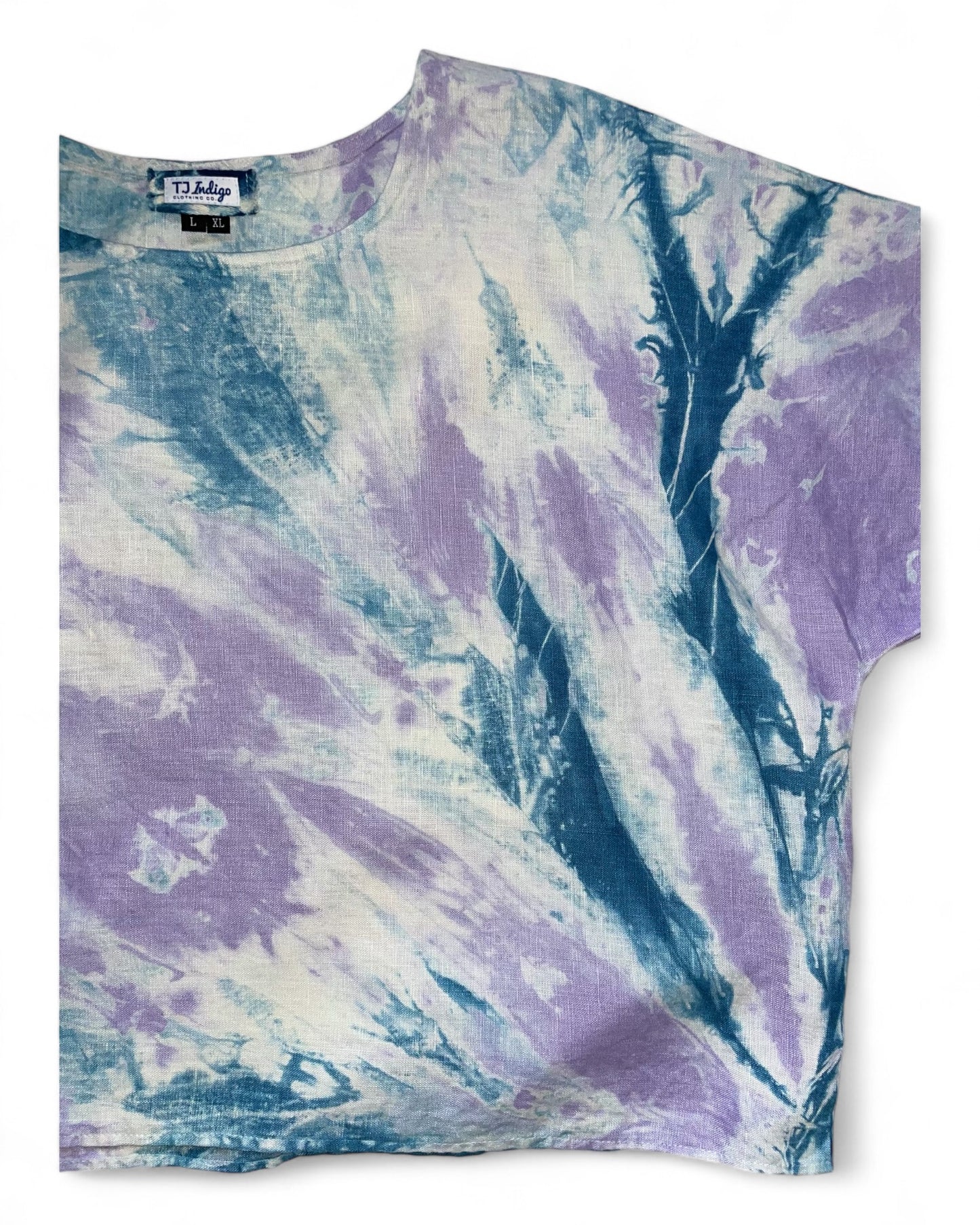 Boxy Linen Blouse In Lavender