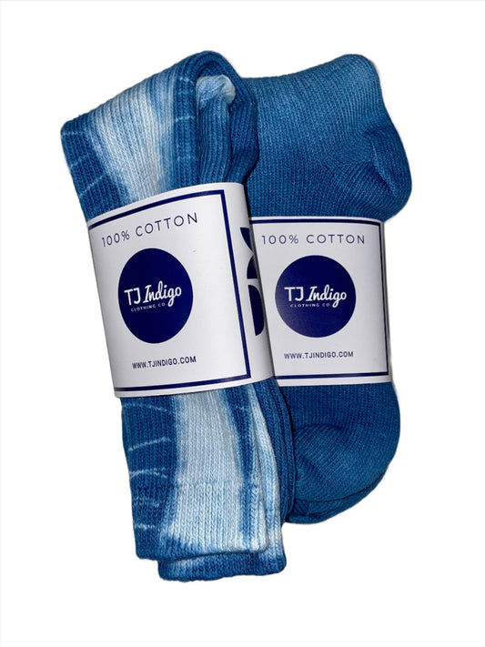 Natural Indigo Dyed Classic 100% Cotton Unisex Socks