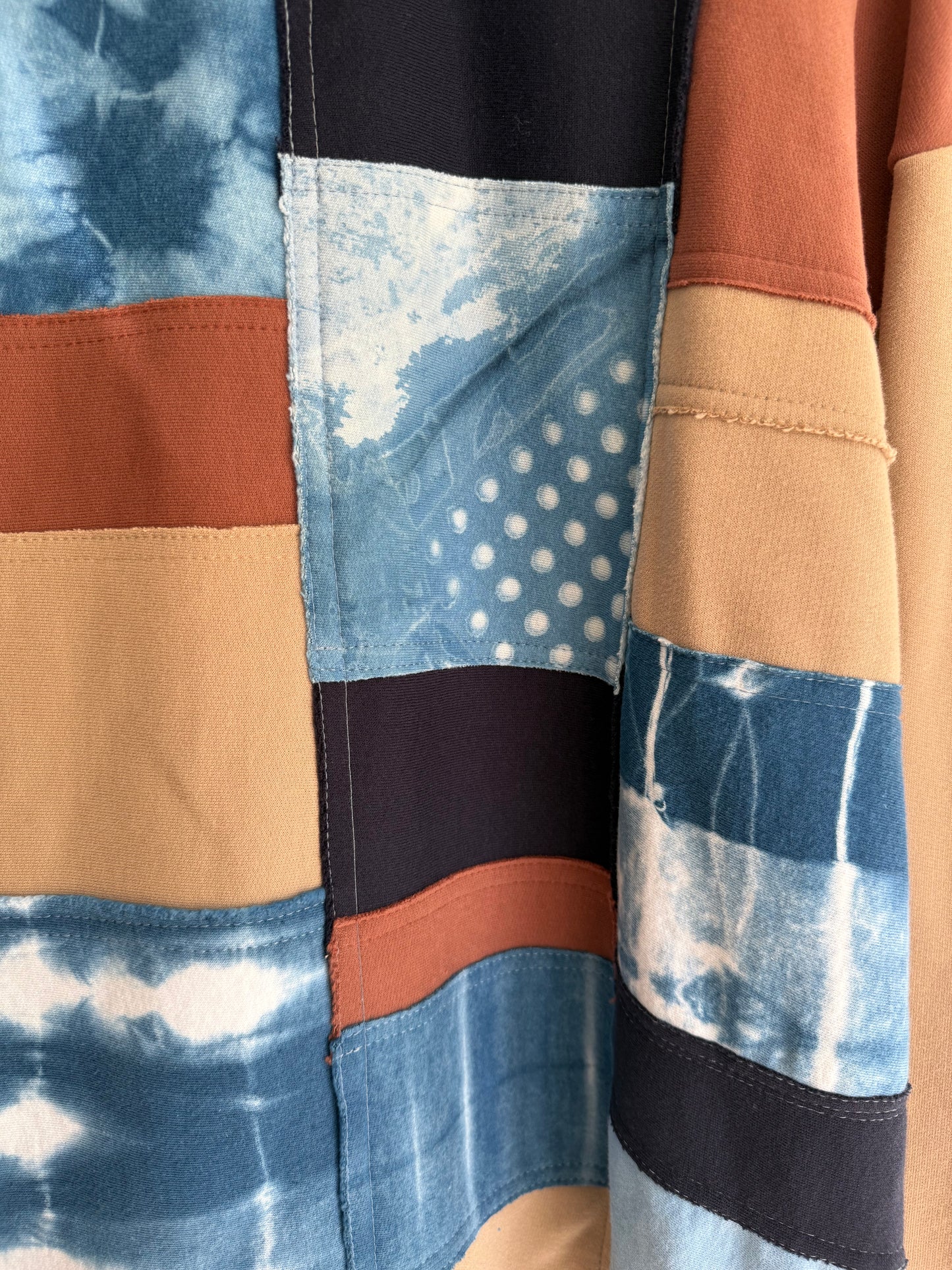 Cropped Small Patchwork Sweater Terracotta XXL