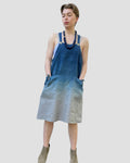 TJ Indigo Linen Pinafore Apron Dress