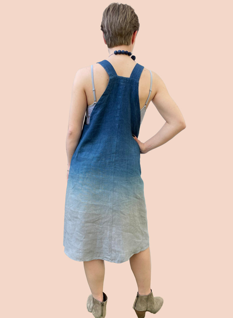 Indigo Linen Dress - Gem