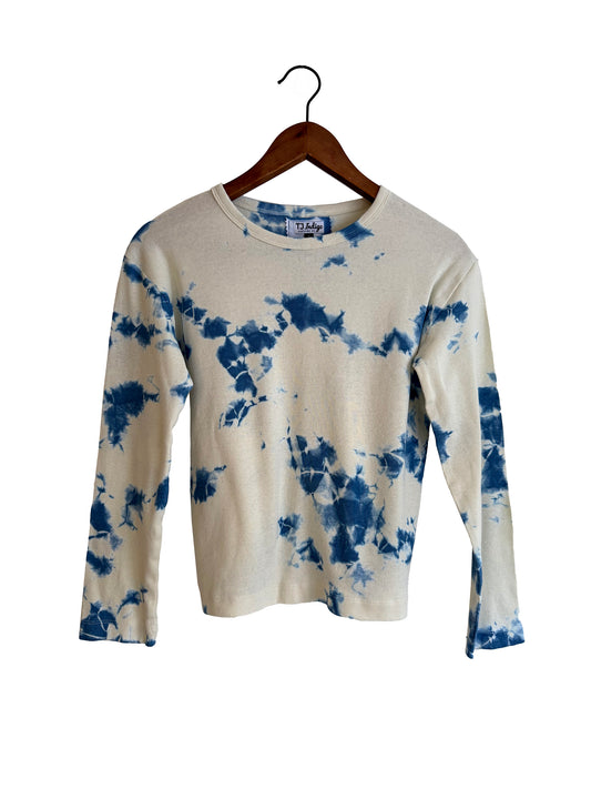 Linen-blend Crewneck T-Shirt With Long Sleeves