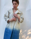 Indigo Dipped Linen Blend Coat