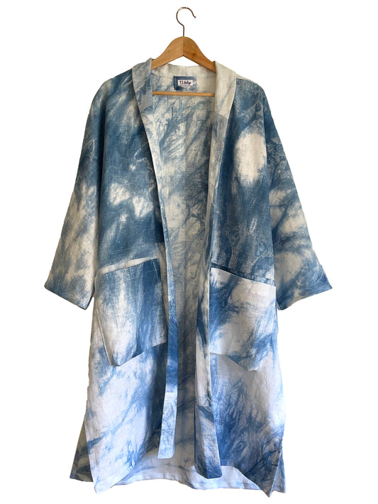 Long Line Jacket in Arashi Shibori