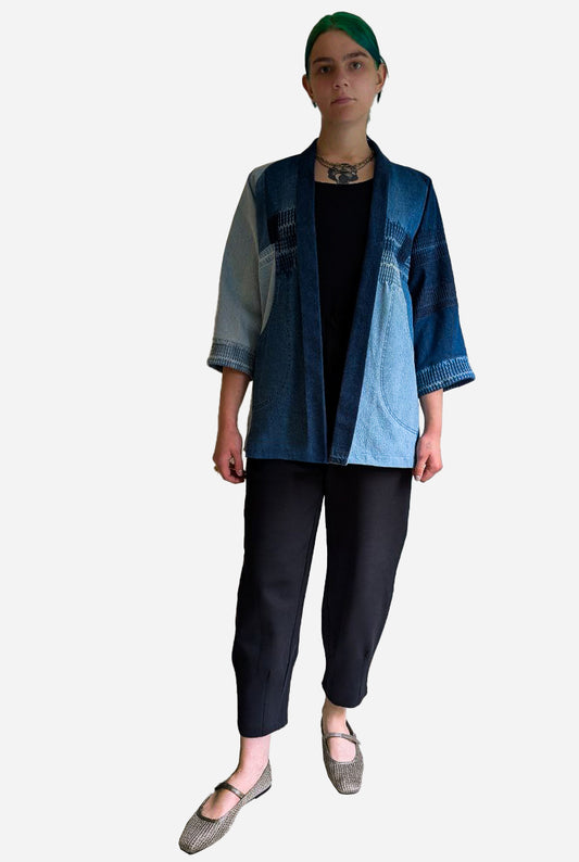 Upcycled Denim Kimono Unisex