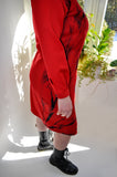 Red Midi Wrap Dress
