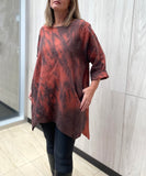 Linen Tulip Tunic In Redwood Fog Arashi