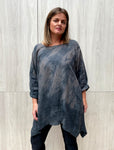 Linen Tulip Tunic In Redwood Fog Arashi