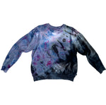 Ice Dye Cotton Crewneck in Amethyst