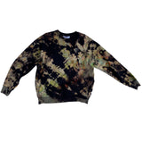Black Reverse Tie Dye Cotton Crewneck