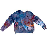 Ice Dye Cotton Crewneck in Amethyst