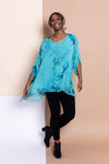 Turquoise Mermaid Goddess Silk Top