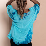 Turquoise Mermaid Goddess Silk Top