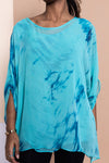 Turquoise Mermaid Goddess Silk Top