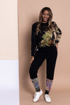 Black Reverse Tie Dye Cotton Crewneck