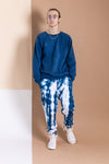 Organic Cotton Joggers in 'Under The Sea' Indigo Dye