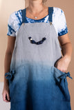 TJ Indigo Linen Pinafore Apron Dress