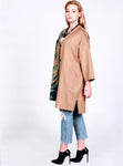 Asymmetrical Cashmere Wool Coat with Wrap Collar