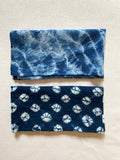 Set of Two Japanese Indigo Dyed Bandanas