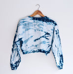 Organic Cotton Cropped Sweatshirt in 'Under The Sea'