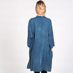 Capsule Collection Linen Haluk Duster in Indigo Wash