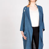 Capsule Collection Linen Haluk Duster in Indigo Wash