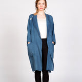 Capsule Collection Linen Haluk Duster in Indigo Wash