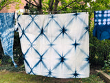 Duvet Set in Blue Rhombus Indigo Shibori