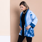 Organic Cotton Patchwork Kimono in Blue Sky