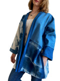 Organic Cotton Patchwork Kimono in Blue Sky