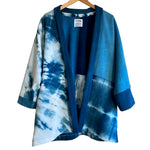Organic Cotton Patchwork Kimono in Blue Sky