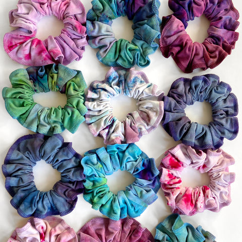 Set Of Two Oversized Tie Dye Scrunchies