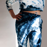 Organic Cotton Joggers in 'Under The Sea' Indigo Dye