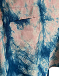 Pink V-Neck Linen Tunic Dress in Arashi